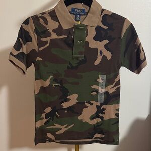 Polo by Ralph Lauren Kids Camouflage Polo Shirt - Green and Tan